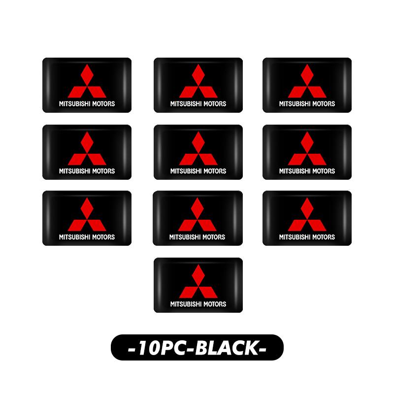 cxdjmy1 For Mitsubishi 10/20/30pcs Car Logo Self-Adhesive Stickers Epoxy Emblem Decal Accessories Outlander Lancer Cross Colt Xpander