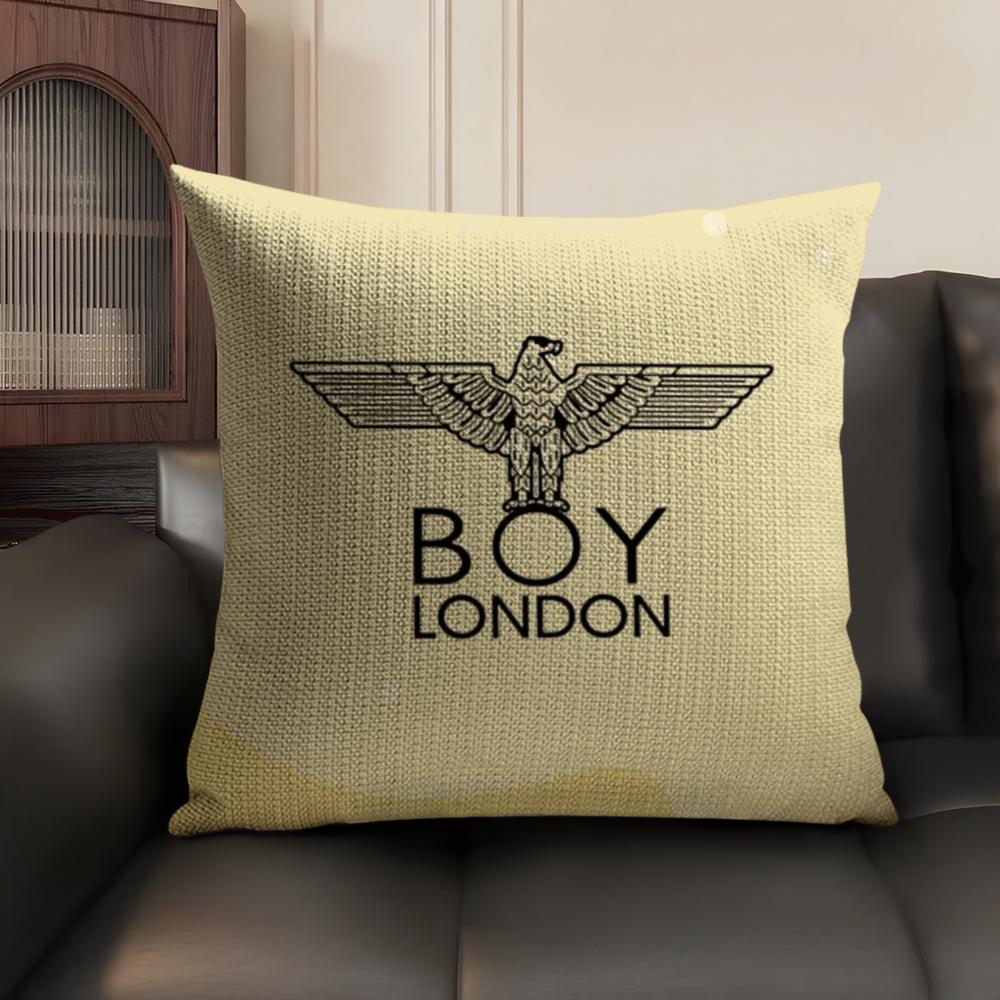 Brand BBOY LONDON Cushion Cover Natural Linen Organic Fabric DoubleSided Printing Sofa Home Decor Breathable Environmentally