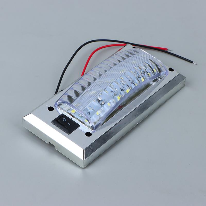 LED 12V-24V Panel Light Car Interior Reading Lamp High Brightness Cabin Light For Van Truck RV Boat Camper Light Switch On Off