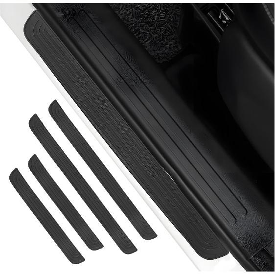 4PCS 1.68" Width Car Door Sill Protector,Automotive Door Entry Guard For Non-Slip And Sill Steps Protection,Universal Anti-Collision Car Doors