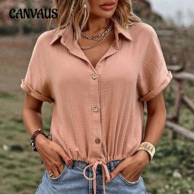 Женская летняя рубашка больших размеров, однотонная рубашка на пуговицах, кардиган с галстуком, топ с короткими рукавами