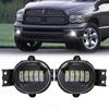 LED Fog Lights for Dodge Ram 1500 2002-2008 2500/3500 2003-2009 Durango Truck 2004-2006 with Angel Eye Fog Lamp Waterproof 12V