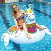 Inflatable Alpaca Ride-on Swimming Ring Pvc Grass Mud White Horse Water Floating Funny Ride-on Cross-border Stock