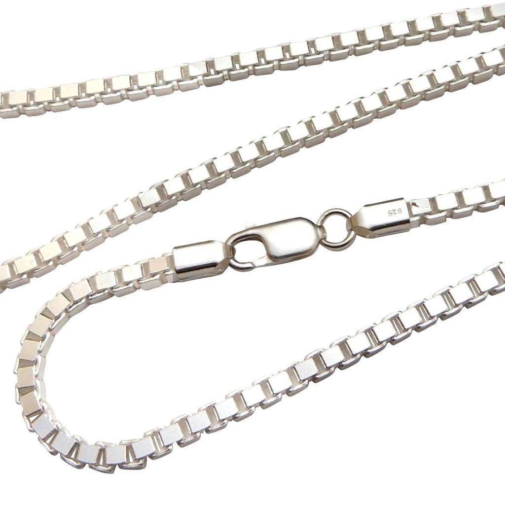 items Extra Thick 60cm 925 Silver Venetian Necklace Necklace Silver Chain Silver Necklace Chain Necklace Accessories Chain Thick [100 market] 3.5mm