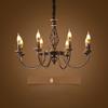 Сельская Ретро Люстра Свеча Гостиная Столовая Лампа Спальня Лампа Античный Железный Подвесной Светильник