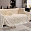 Rabbit Plush One-Piece Sofa Cover Cloth Towel  New Winter Thickened Plush Sofa Cover Full Cover Cushion Blanket