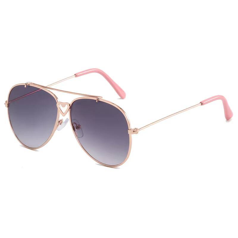 2026 Retro Fashion Metal Children's Sunglasses Edition Travel Concave Shaped Glasses Baby Trendy Sunglasses