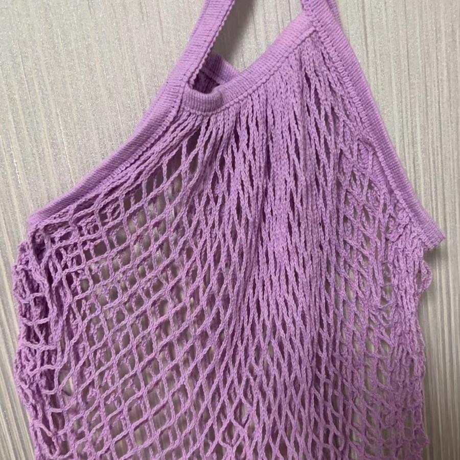Versatile Mesh Bag: Pure Cotton & Polyester for Shopping or Kids
