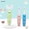 Kids Electric Toothbrush Automatic U Shaped Toothbrush with 2 Fine Soft Brush Heads Smart Toothbrush for 3-12 Years Old