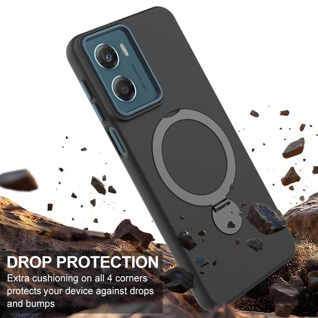 For Motorola Moto G06 Power 4G/Motorola Moto G06 4G Magnetic Case Rotating Ring Kickstand TPU + PC Back Cover