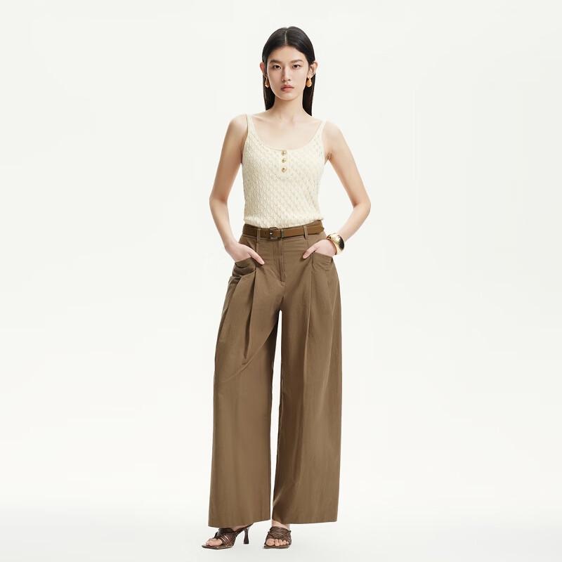 VEROMODA 2025 Summer Loose Casual Pants with Belt
