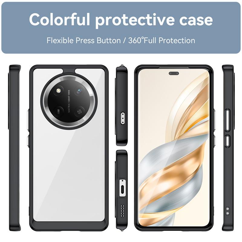 Чехол для Honor X9c 5G Чехол для Honor X9c Чехол 6,78 дюйма Цветной мягкий край Силиконовый прозрачный противоударный бампер для Honor X9c