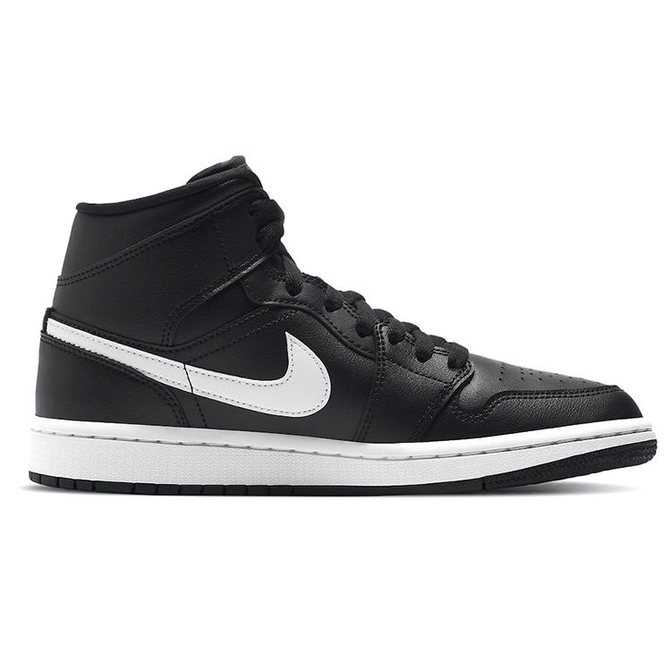 Air Jordan 1 Mid Черно-белые женские кроссовки BQ6472-011