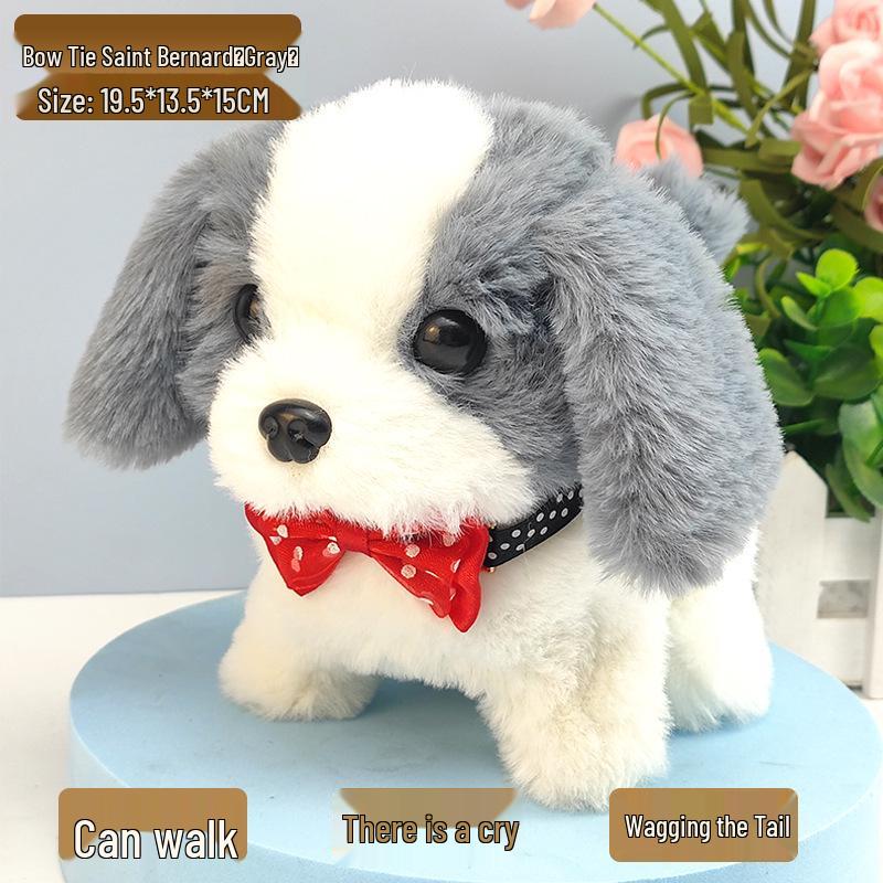 Interactive Walking & Barking Plush Puppy Robot Toy