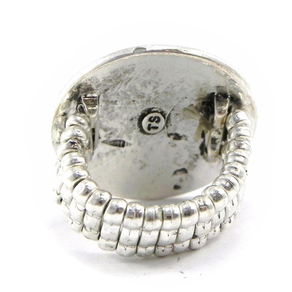 Les Trésors De Lily [H9839] - Дизайнерское кольцо "Бабушка" черное серебро