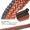[KOGUMA BELT] Koguma Belt Плетеная сетка, Мужской и Женский, Натуральная кожа, Коровья кожа, Повседневный, Плетеный, Универсальный размер, Простой дизайн, KGMCB-0002