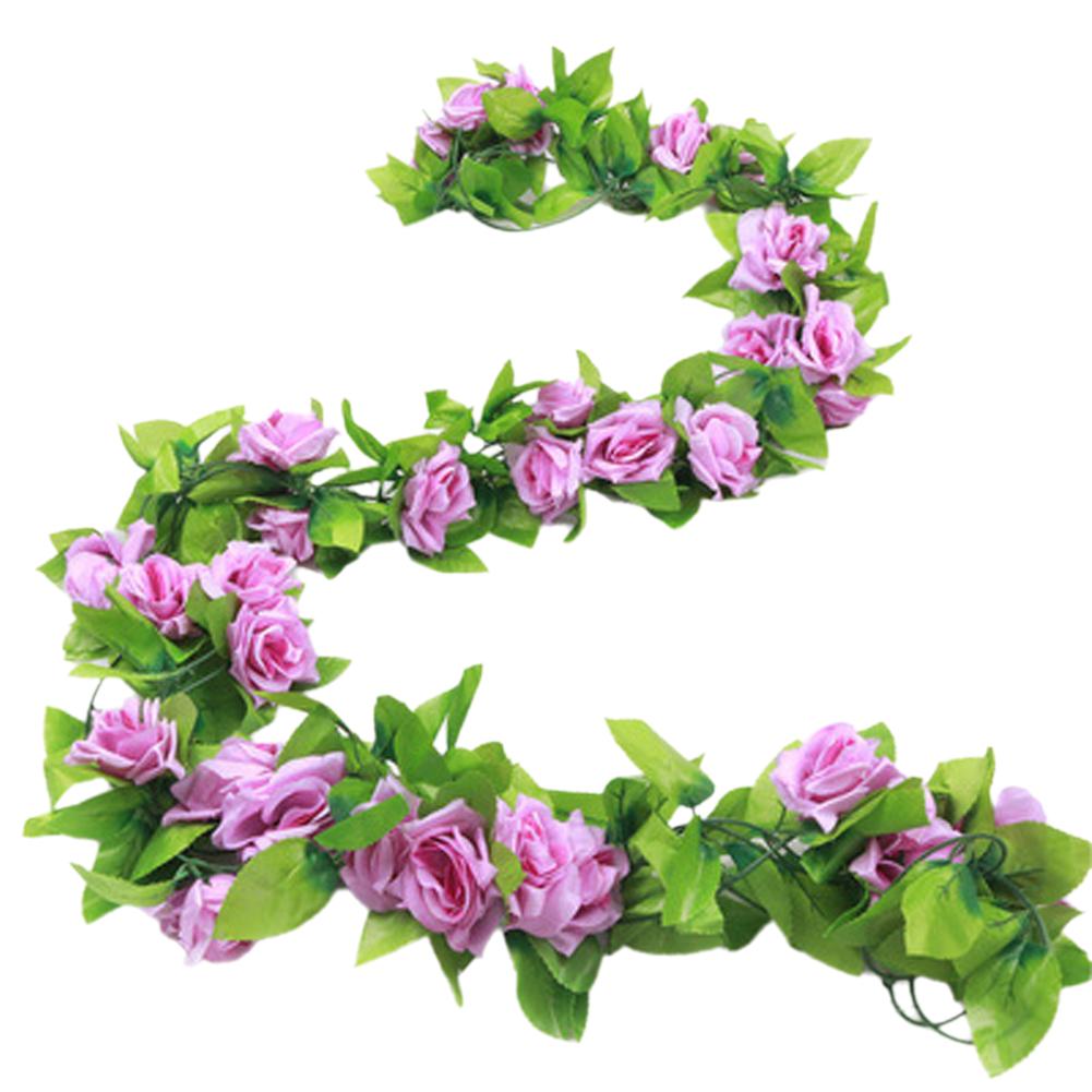 6 Color Artificial Flower Vine 2 3M Length 9 Silk Flowers Wedding Home Decor for Arch Wall Chair Back TV Cabinet Foyer Decor