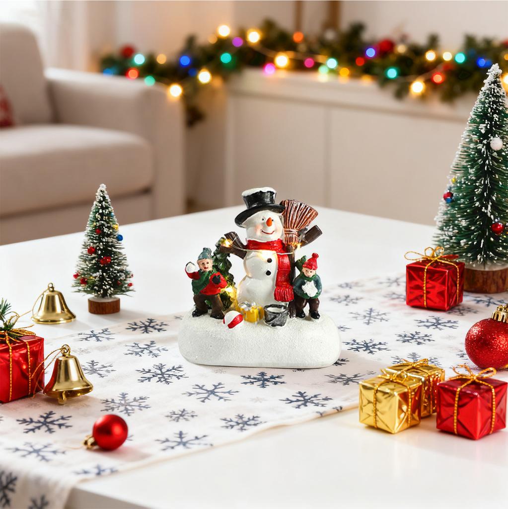Набор фигурок снеговиков для пожилых и детей - Душевная зимняя декорация для семейного праздничного дисплея