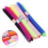 350Pcs Children Diy Folded Star Plastic Straw Lucky Transparent Tube Origami