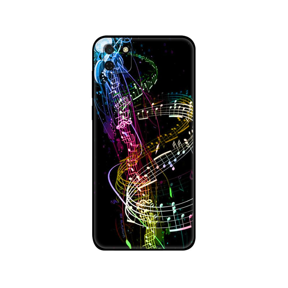 Черный чехол из ТПУ для Huawei Y9S Y6S Y8S Y5P Y7P Y8P чехол для Huawei Y5 lite Prime Y6 чехол с музыкальными нотами скрипка классическая музыка