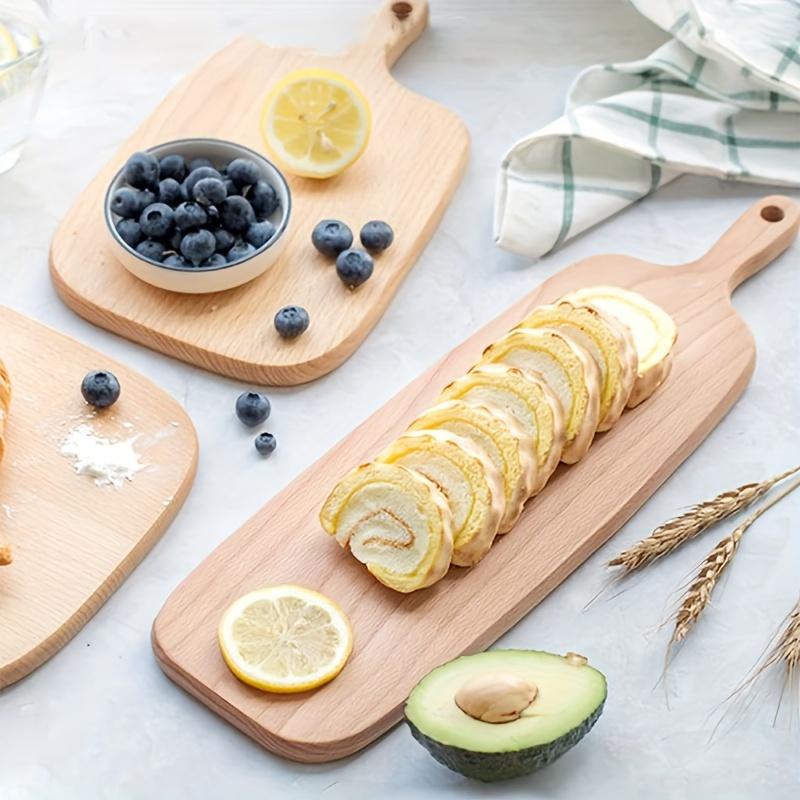 1Pc Beechwood Multipurpose Tray - Serving Board for Breakfast, Coffee Shop, Pizza, Bread, Fruit, Vegetable & Party Sushi