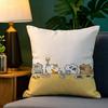 Cute cartoon animal girl decor  Pillow Case Natural Linen Pillow Case DoubleSided Decor Sofa Pillowcase Home Decor
