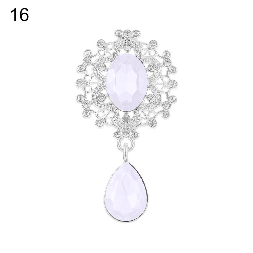 Faceplate Garment Decorative Water Droplets Sewing Button Alloy Rhinestone Pendant Scrapbooking