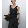 MD Spring New Women's Clothing French Diamond Pattern Cut Out Knitting Sling Tank Top Sleeveless T-shirt Tops 6296682