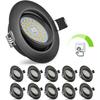 Spot Led Encastrable - Bojim - Dimmable - Noir - 5.5W - 600LM