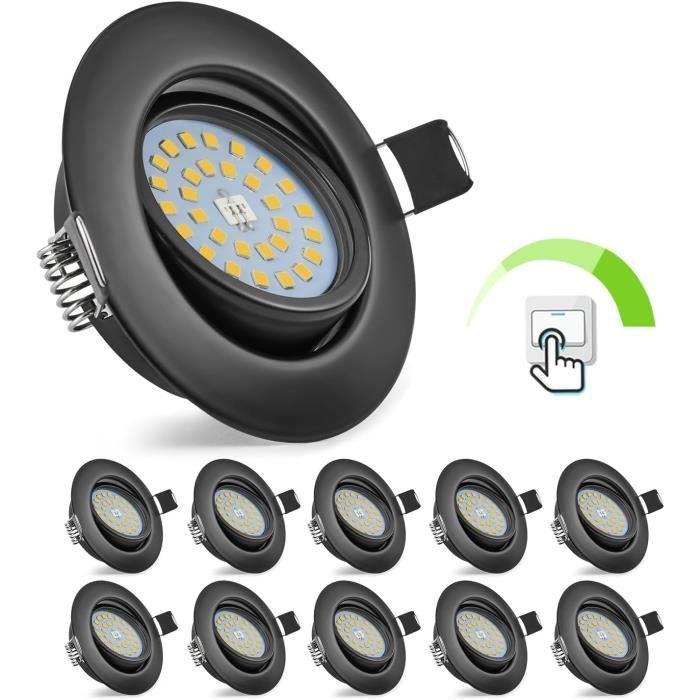 Spot Led Encastrable - Bojim - Dimmable - Noir - 5.5W - 600LM