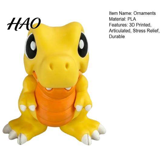 Educational Sensory Play 3D Printed Articulated Cute T?Rex Dinosaur Fidget Toy, Flexible Joint PLA Dinosaurs Figure, Bite?Finger Interactive