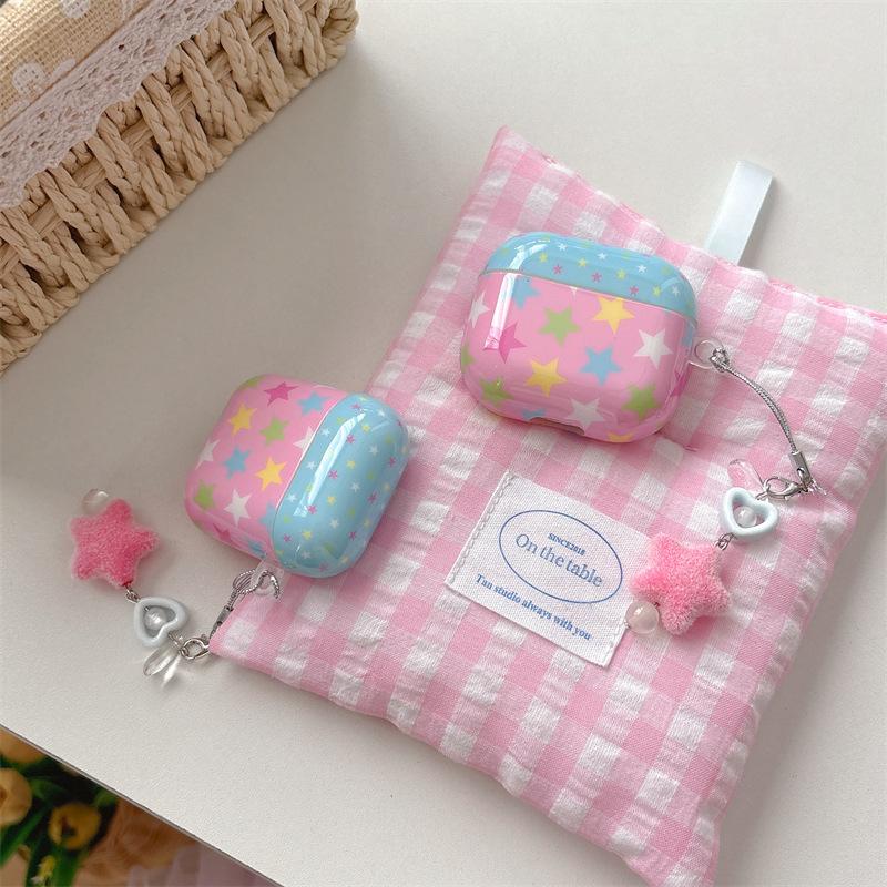 Color matching stars for AirPods1 Apple Bluetooth wireless headset case 1/1/1 generation of cute creative women