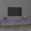 VidaXL TV Stand with LED Lights Entertainment Center Storage Media Unit Living Room Furniture Home 3152724