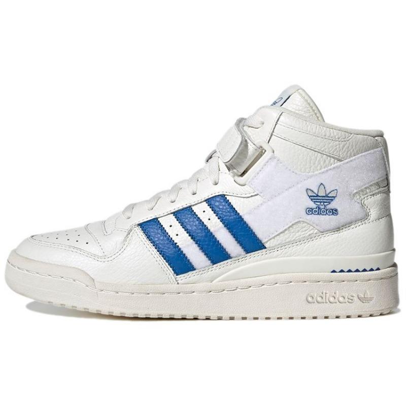 adidas Forum Mid White Blue Bird Кроссовки унисекс Cloud-White Gold-Metallic Gum GX1021