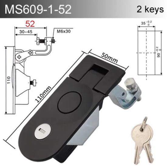 Zinc alloy MS609 Plane lock Bounce Handle Cabinet Lock compression cams for electric cabinet door fire cabinet RV