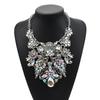 Fashion Court Retro Hollow Exaggerated Necklace, Colored Diamond-Encrusted Women'S Item