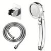1Set/3pcs Bath Supercharged Shower Head Bath Button Set Adjustable Shower Hose