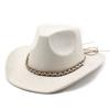 Couple Western Style Woolen Suede Fedora Hat For Men Women