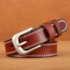 Натуральная кожа, сплошной цвет для женщин, модный пояс высокого качества, винтажная пряжка, коричневый ремень, женский роскошный бренд DT025