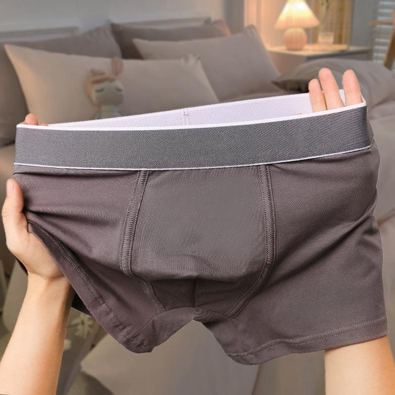 4XL Мужские трусы-боксеры из чистого хлопка со средней посадкой — свободный крой для мужчин среднего возраста и молодых мужчин