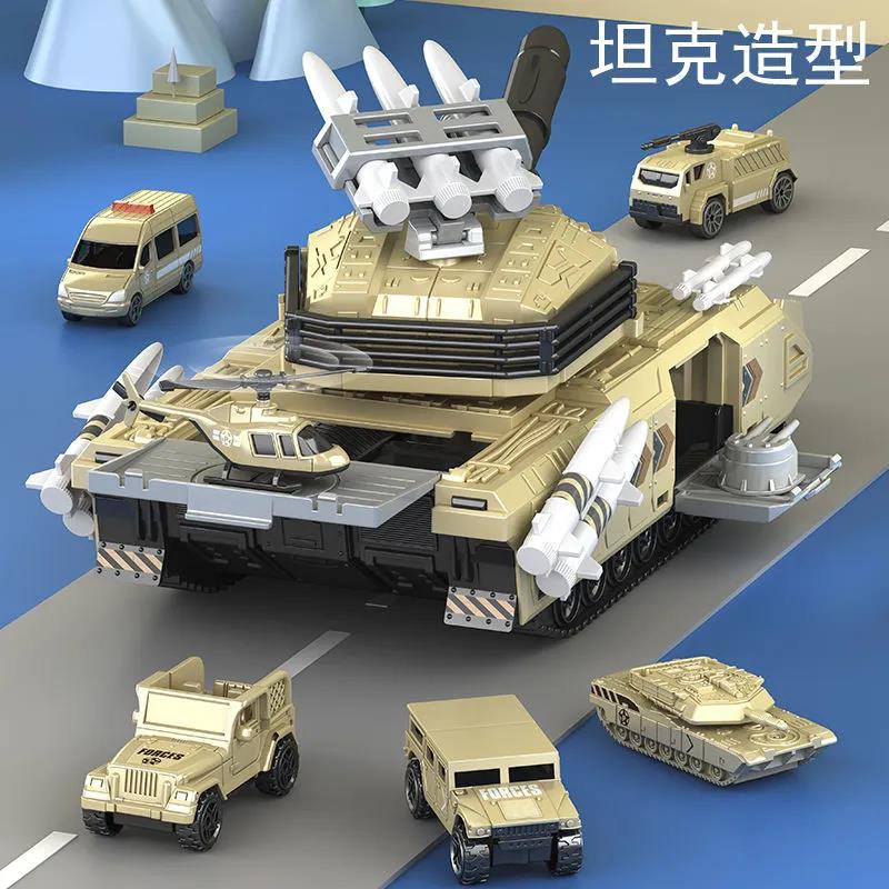 Игрушечный Танк Машинка Военная Симуляция Военная База Можно Хранить Набор Машинка Самолет Мальчик Дети Сборка Образовательная Модель Игрушки Подарок