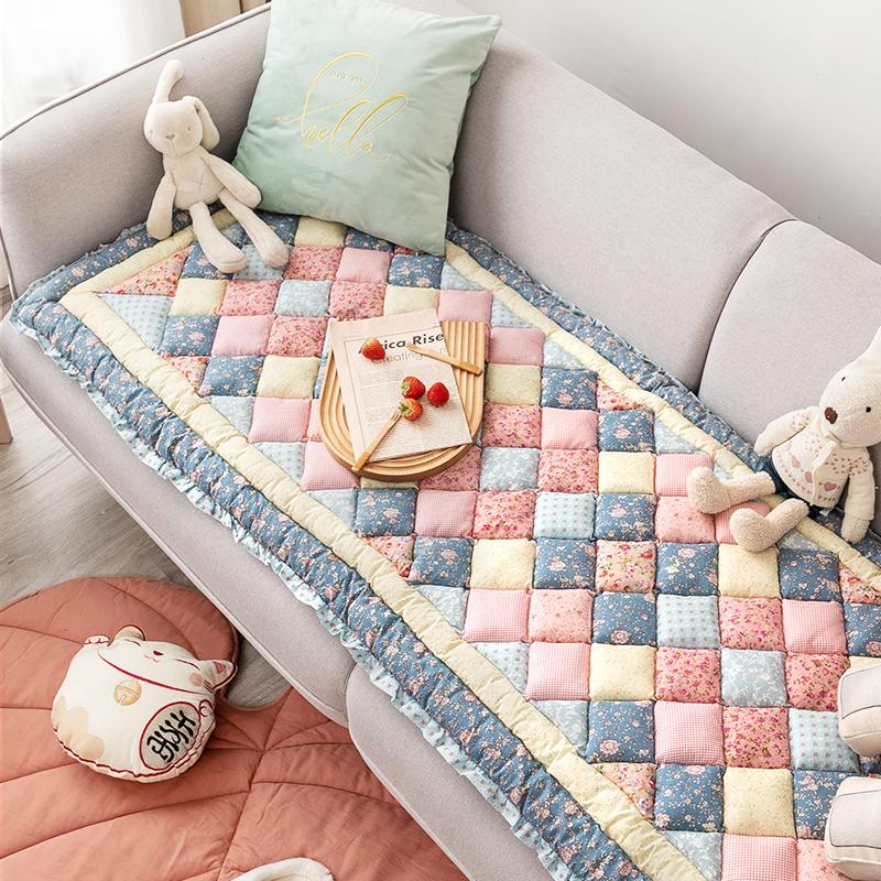 Подушка для дивана из 100% хлопка ручной работы, нескользящая утолщенная подушка в форме булочки, чехол для дивана, можно стирать в машине