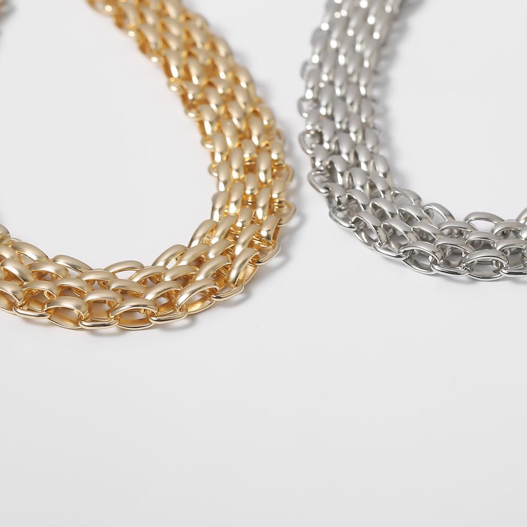 Personalised Exaggerated Thick Chain Necklace Women Vintage Simple Clothing Accessories Metal Sweater Chain