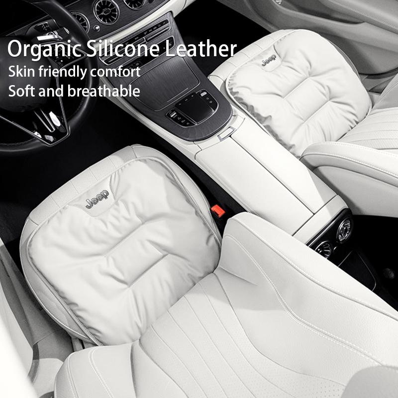 Car Seat Cushion Cover Breathable Leather Protector Mat For Jeep Grand Cherokee Wrangler JK Gladiator Compass Renegade Patriot