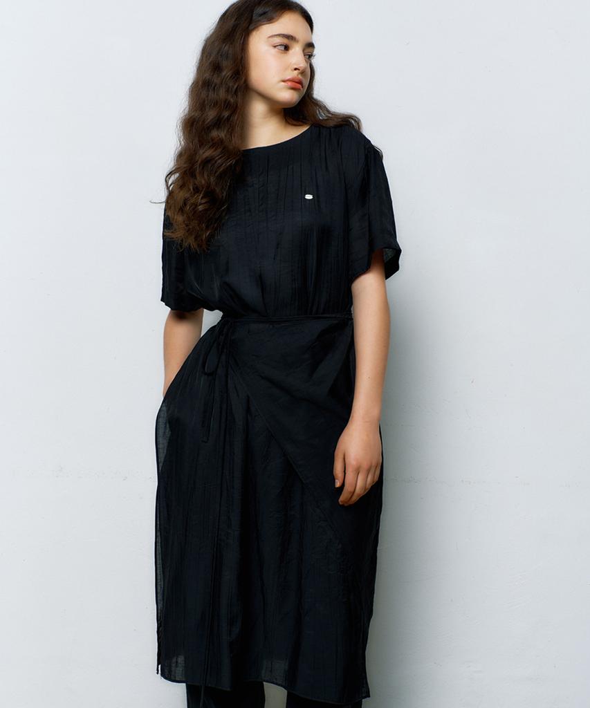 Manavis Seven Eloy Wrap Dress [Black]