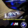 gnhct10 2pcs car door LED high-definition welcome lamp projection lamp is suitable for BMW original standard LOVE M floor lamp.