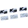 IYWD1 Car 3D Metal Logo Lettering Badge Sticker Rear Trunk Emblem Silver Gloss Black Auto Decorate Accessories For Kia K2 K3 K4 K5 KX7