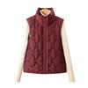 Large Pocket Down Cotton Vest Women's Short Autumn and Winter Stand-up Collar Loose Leisure Sports Warm Vest