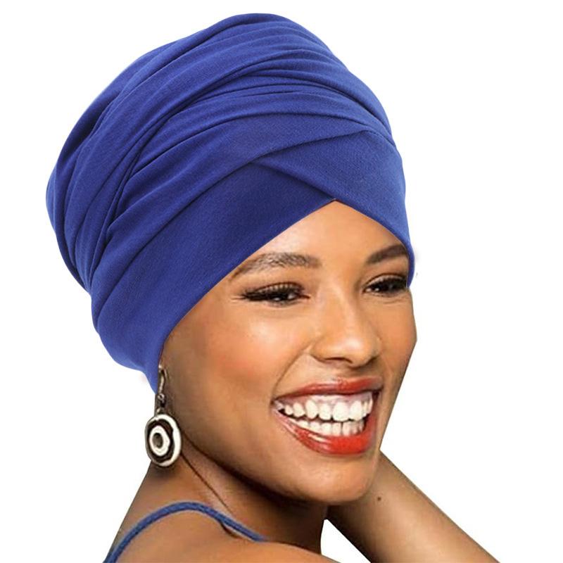 1Pc Hijab Indian Headwrap Head Wrap Extra Long Tube Cotton New Solid Color Magic Turban Women