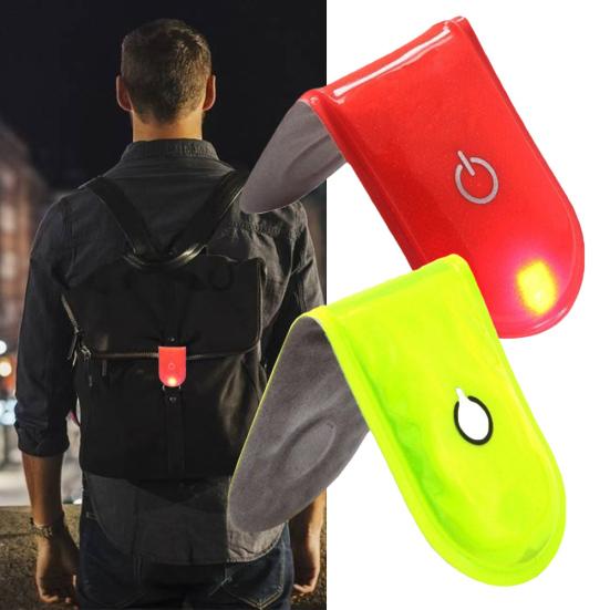 LED Safety Light Clip On Reflective Magnet Running Strobe Walking Bike Cycling